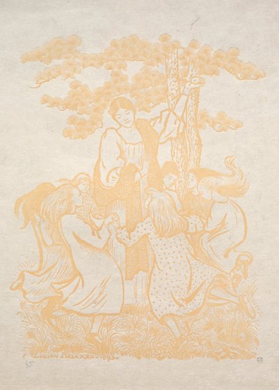 Illustration 25: La Ronde, 1893. av Lucien Pissarro