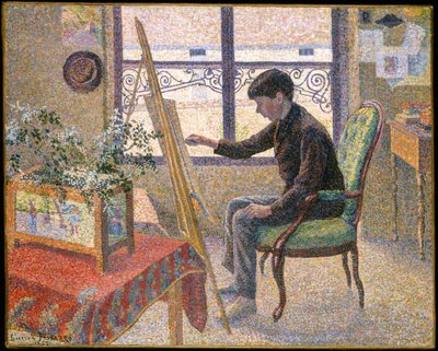 Studions interiör av Lucien Pissarro