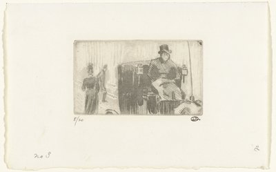 Vagn i regnet av Lucien Pissarro