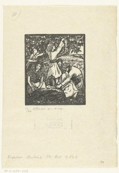 Vilande plockare av Lucien Pissarro