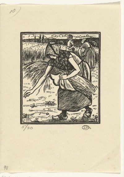 Ruth samlar på öron av Lucien Pissarro