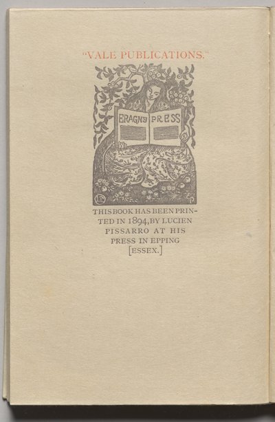 Fiskarnas drottning: Plate 13 (kolofon) av Lucien Pissarro