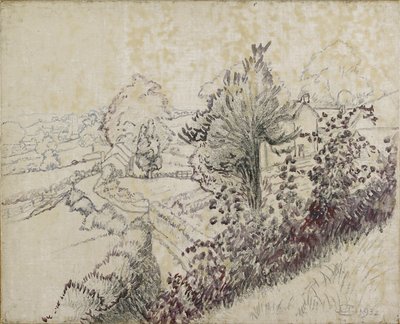 Utsikt över Leintwardine, 1932 av Lucien Pissarro