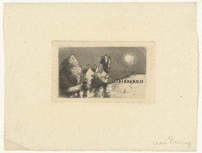 Visitkort för Madame Pissarro av Lucien Pissarro