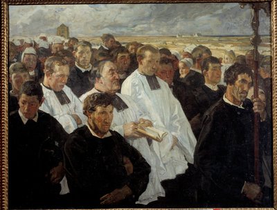 Procession till Penmarch i Bretagne Målning av Lucien Simon (1861-1945) 1900 Sön. 1,36x1,75 m Paris, musee d
