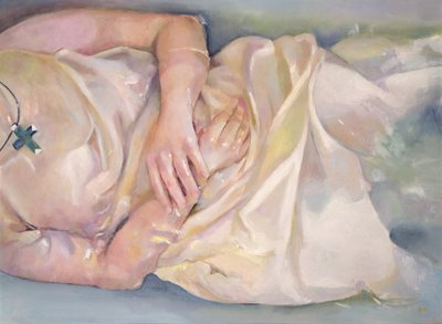Korsade händer, 2004 (olja på pannå) av Lucinda Arundell