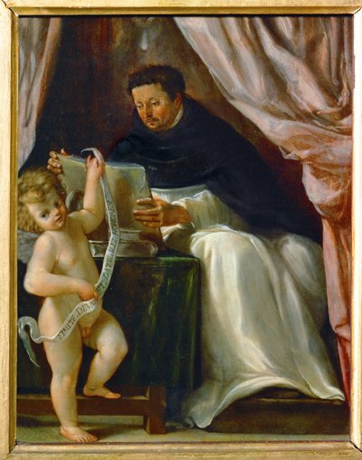 Dominikanska Saint Vincent Ferrer och ängel ... av Lucio massari