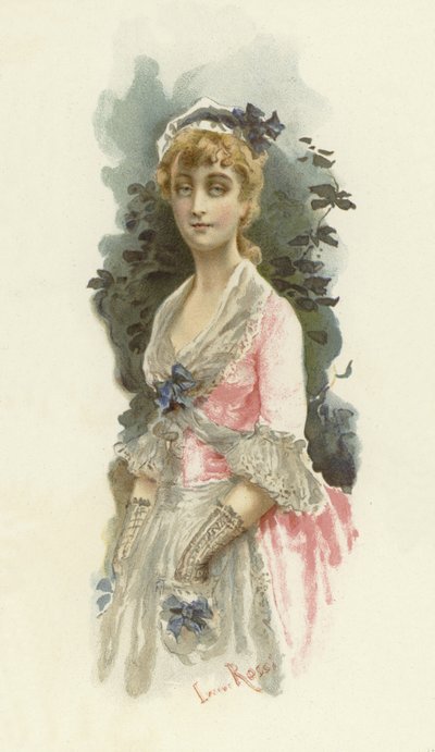 Illustration till The School for Scandal (chromolitho) av Lucius Rossi