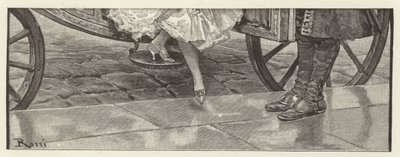 Illustration till The School for Scandal (chromolitho) av Lucius Rossi