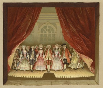Illustration till The School for Scandal (kromolit) av Lucius Rossi