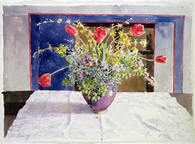 Vårblommor i en vas av Lucy Willis