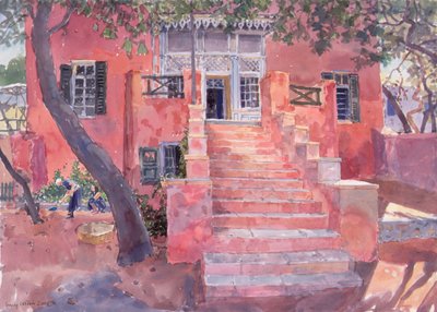 Huset i Potisma, 2000 (akvarell på papper) av Lucy Willis