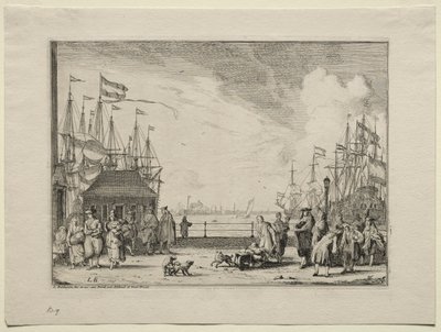 Hamnen i Amsterdam, 1701. av Ludolf Backhuysen