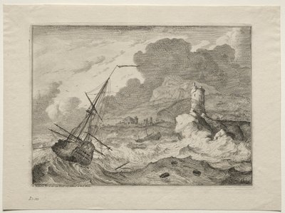 Storm på havet av Ludolf Backhuysen
