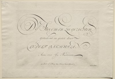 Floden IJ och havslandskapen, 1701. av Ludolf Backhuysen