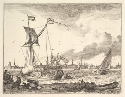 Hamnscenen. av Ludolf Backhuysen I