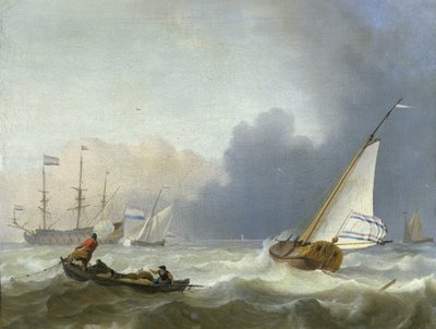 Grovt hav med en holländsk yacht Grovt hav med en holländsk yacht under segel av Ludolf Bakhuysen