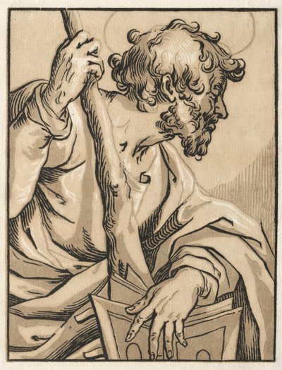 Kristus och apostlarna: St. Judas Thaddeus med klubben, 1600-talet. av Ludolph Büsinck