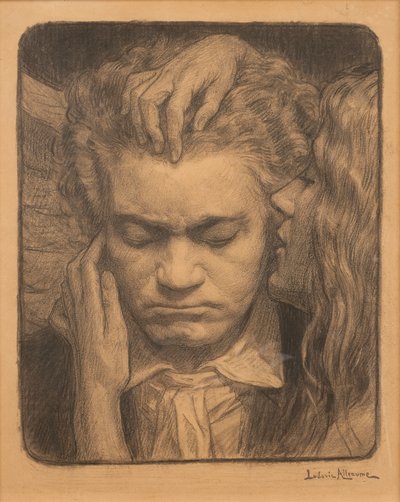 Beethoven lyssnar på en musa av Ludovic Alleaume