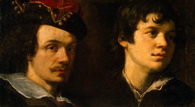 Två huvuden, av Ludovico Cardi känd som il Cigoli (1559-1613), målning. av Ludovico Cardi
