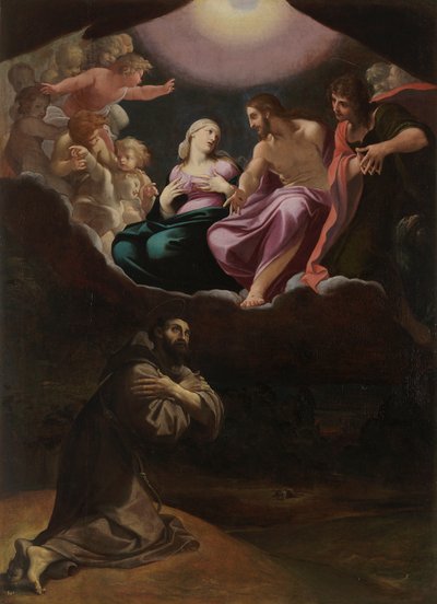 Sankt Franciskus av Assisi i Portiuncula av Ludovico Carracci