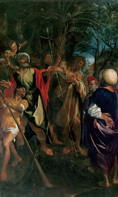 Baptistens predikan av Ludovico Carracci