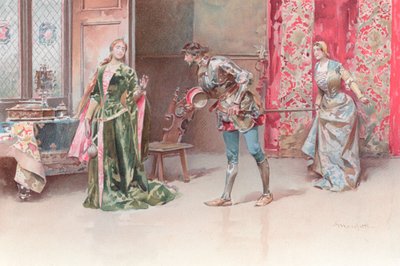 Illustration till Shakespeares Othello (chromolitho) av Ludovico Marchetti