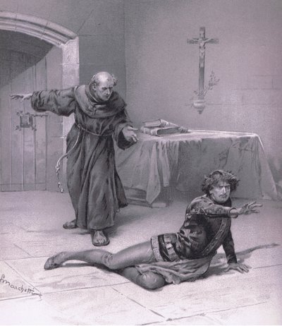 Lev här i himlen och kanske tittar på henne., illustration från Romeo och Julia, av Ludovico Marchetti