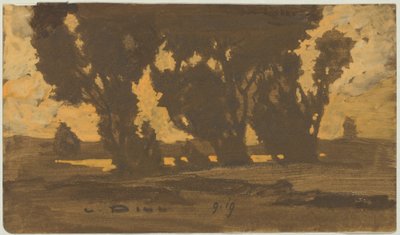 Betesmarker i hedarna i Dachau av Ludwig Dill