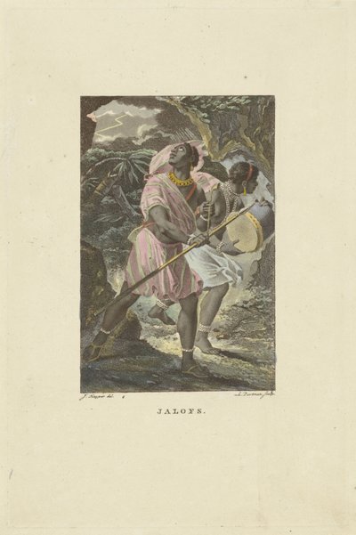 Invånare i västra Afrika Jalofs (titel på objekt) av Ludwig Gottlieb Portman