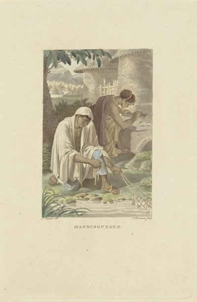 Mandinka, invånare i Västafrika Mandinguese (titel på objekt) av Ludwig Gottlieb Portman