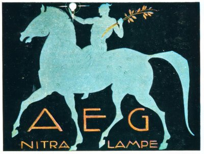 AEG / NITRA LAMPA av Ludwig Hohlwein