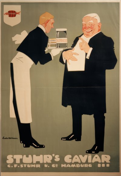Mat / kaviar (rensad och saltad löjrom). av Ludwig Hohlwein