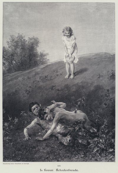 Schadenfreude (gravyr) av Ludwig Knaus