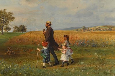 Söndagspromenad. 1889 av Ludwig Knaus