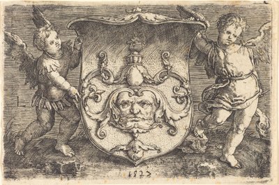 Sköld med Mascaron av Ludwig Krug