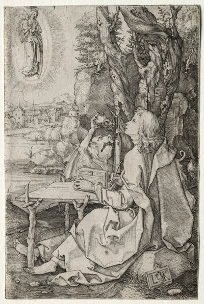 St John på ön Patmos. av Ludwig Krug