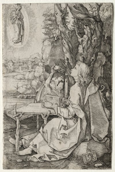 St John på ön Patmos av Ludwig Krug