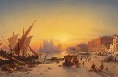 Venedig i kvällsljus av Ludwig Mecklenburg