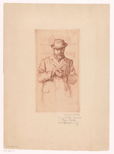 Självporträtt av Ludwig Michaleck av Ludwig Michalek