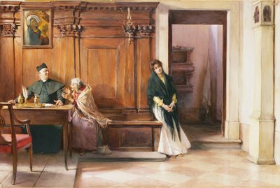 A Clerical Intervention, 1897 av Ludwig Passini