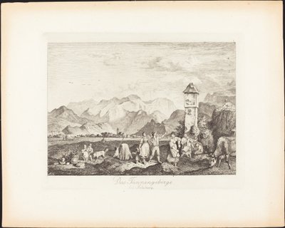Tennengebirge nära Salzburg av Ludwig Richter