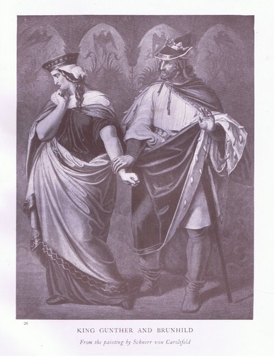 Kung Gunther och Brunhild av Ludwig Schnorr von Carolsfeld