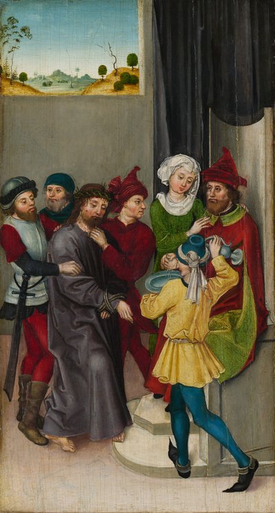 Kristus före Pilatus, Uppståndelsen. av Ludwig Schongauer