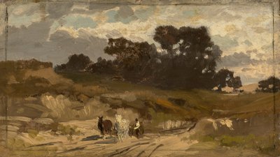 Landskap med en vagn av Ludwig Willroider