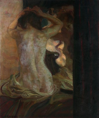 Spegeln av Ludwig von Herterich