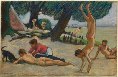 Pojkar på stranden av Ludwig von Hofmann