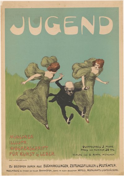 Affisch för tidningen Jugend av Ludwig von Zumbusch