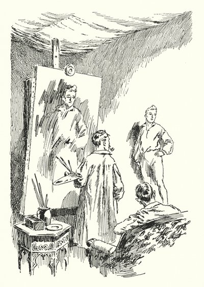 Illustration till The Picture of Dorian Gray av Oscar Wilde (litho) av Lui Trugo