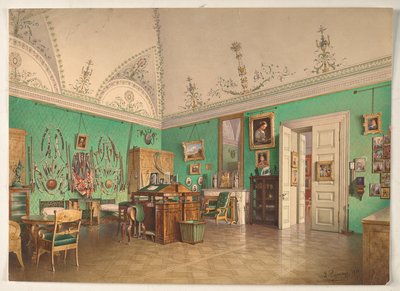 Interiör av storhertig Mikhail Nikolajevitjs arbetsrum i Sankt Petersburg av Luigi Premazzi